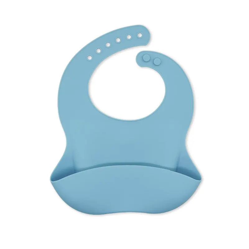 Waterproof Silicone Baby Bib – Adjustable Soft Cartoon Bib for Toddlers (1–3Y, Unisex)