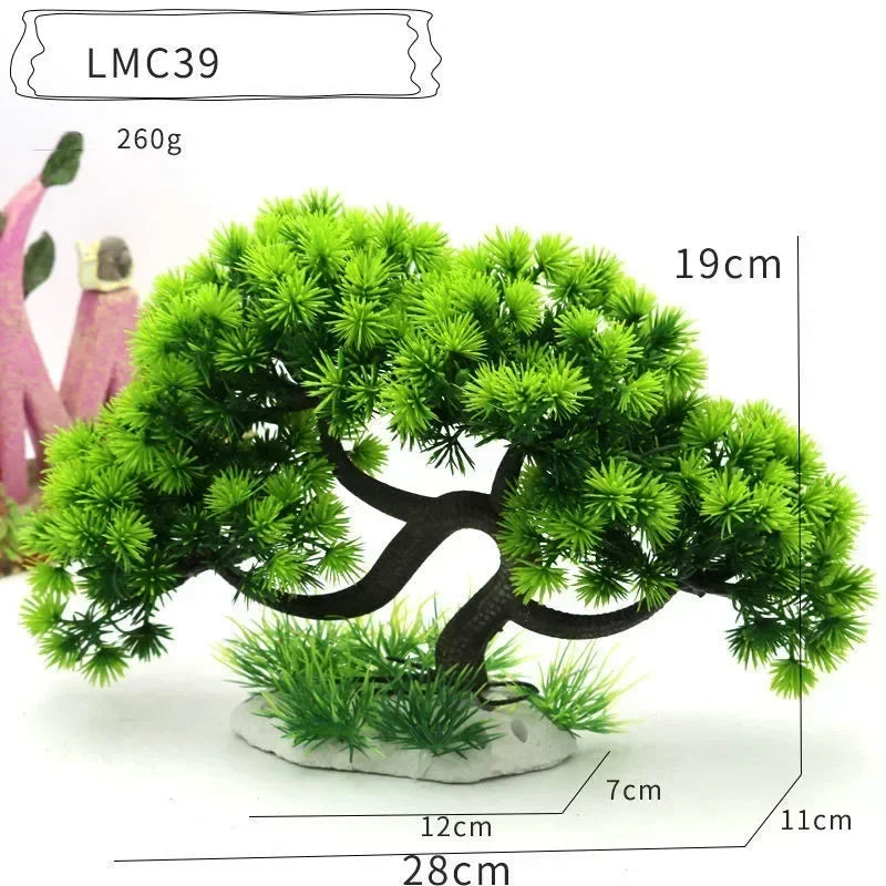 Simulation Aquarium Plant Decoration – Plastic Water Plants, Flowers, Trees, and Rock Accessories for Fish Tank Landscaping