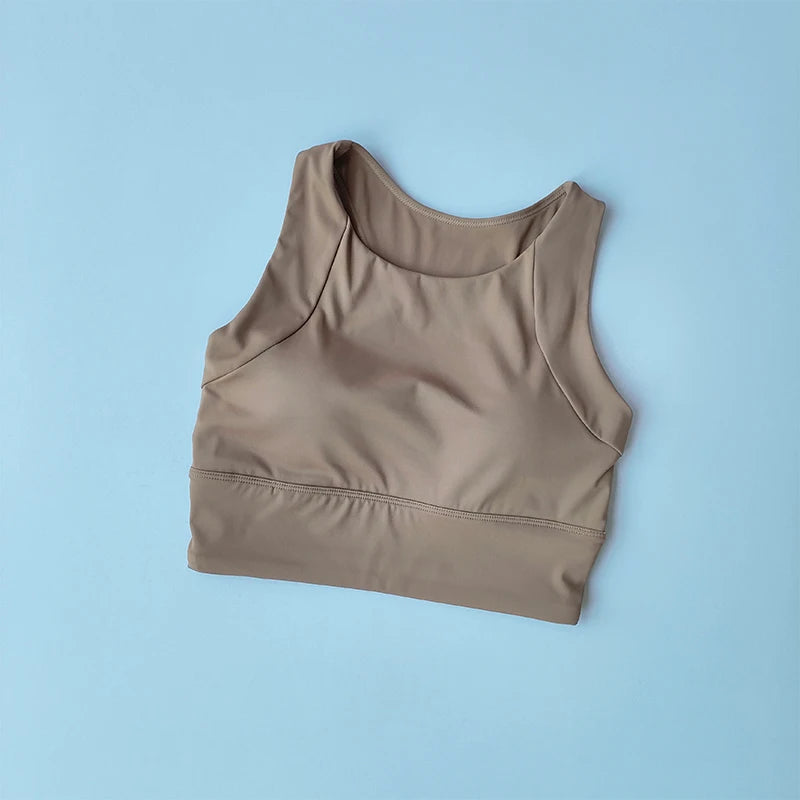 Women's Shock-Proof Full-Cup Sports Vest – Breathable All-in-One Running & Yoga Bra