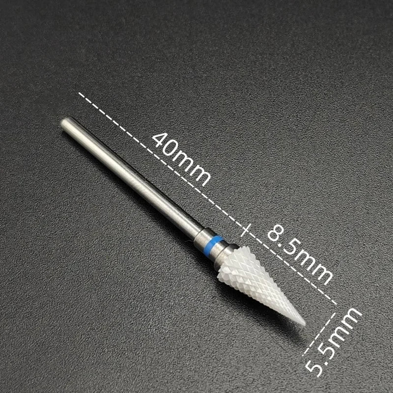 Ceramic Nail Drill Bit – 3/32" Carbide Milling Cutter for Electric Nail Drill, Manicure, Pedicure & Callus Care