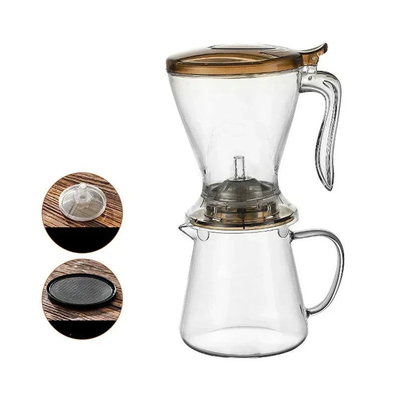 600ml Pour Over Coffee Dripper – Hand Brew Espresso Pot with Reusable Filter for Tea & Coffee