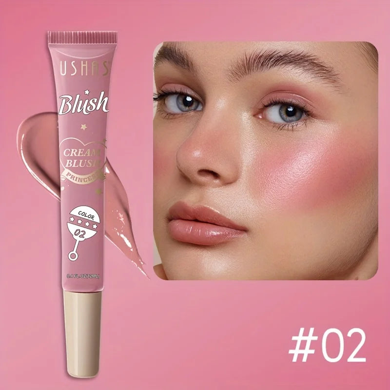 4-Color Long-Lasting Liquid Blush – Lightweight Waterproof Cream Stick for Facial Contouring