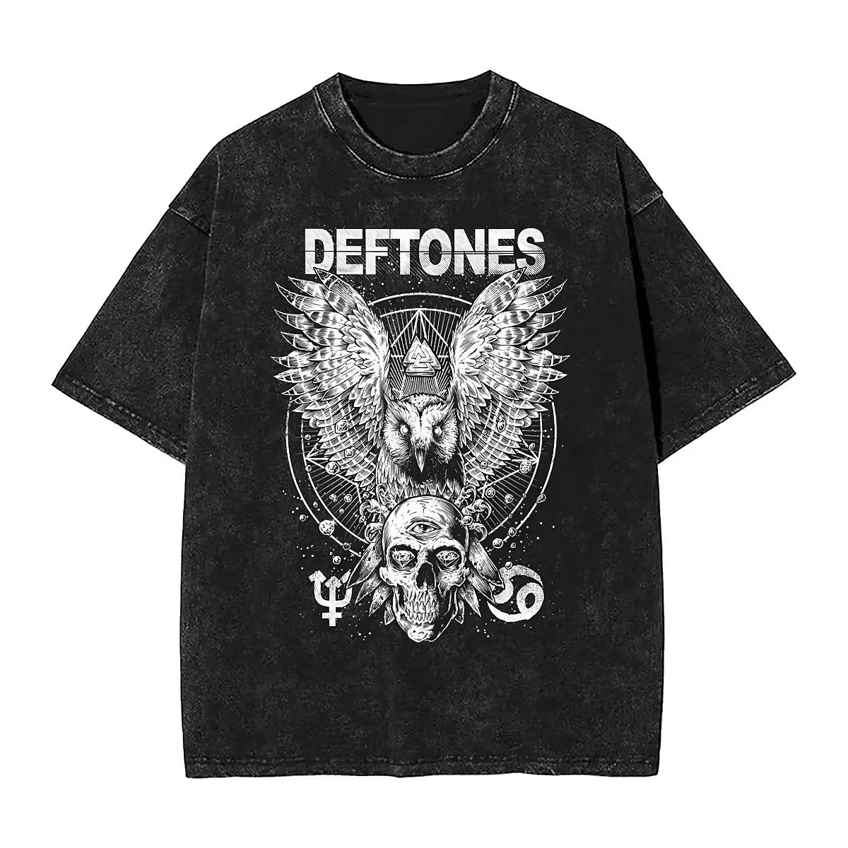 Vintage Deftones Graphic T-Shirt – Washed Cotton Hip-Hop Streetwear for Men and Women