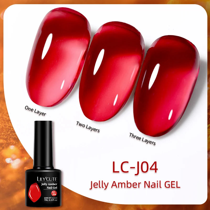 7ml Brown, Red & Purple Nail Gel Polish – Coffee Color Series Semi-Permanent Soak-Off UV Gel for Nail Art