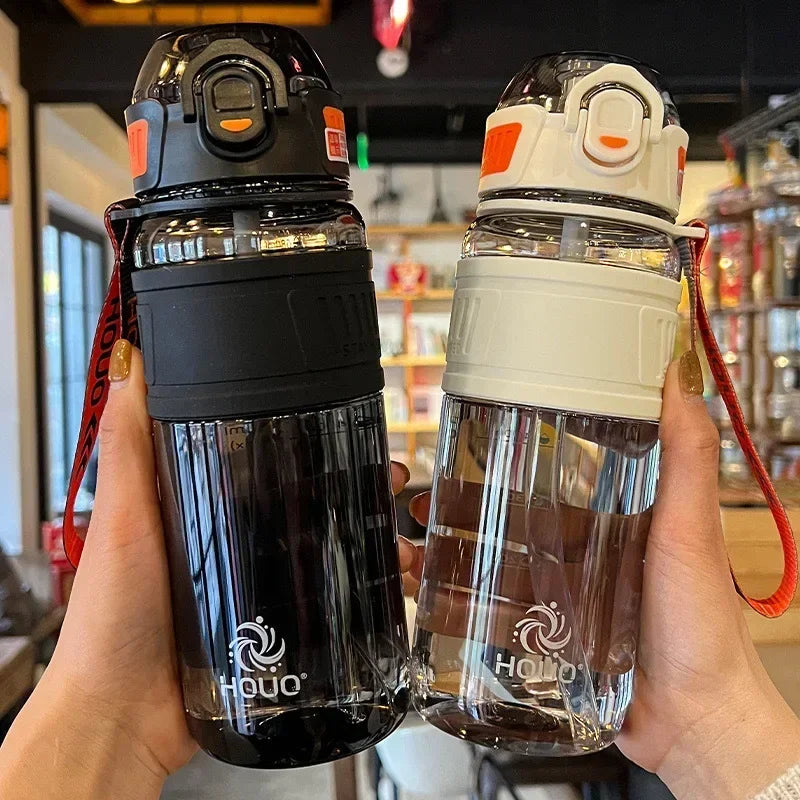 1L and 750ml Plastic Sports Water Bottle – Portable Leakproof Water Cup for Gym, School, and Outdoor Activities