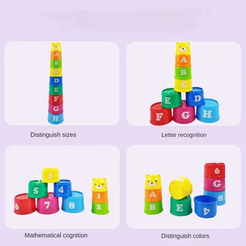 Brain Response Battle Stack Cups – Educational Hand Speed Puzzle Toy for Toddlers and Kids