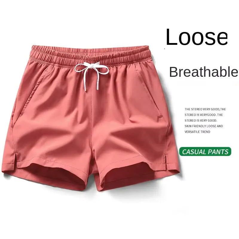 Summer Three-Piece Sports Shorts – Unisex Running Pants with Zipper Pockets for Beach and Casual Wear