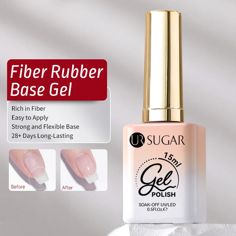 UR SUGAR 15ml Blood Red Jelly Gel Polish – Translucent Crystal Nude Gel for Fall & Winter UV/LED Manicure