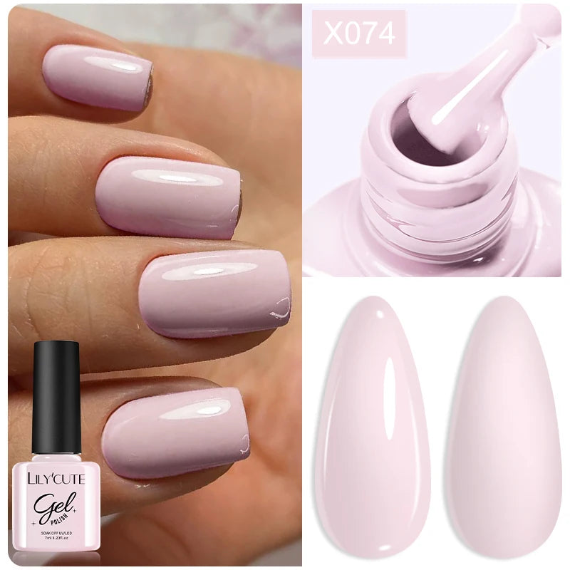 7ml Nail Gel Polish – 125 Solid Colors, Soak-Off UV LED Semi-Permanent Gel for Manicure