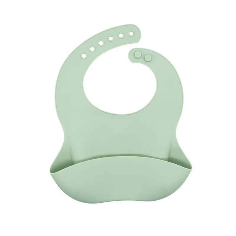 Waterproof Silicone Baby Bib – Adjustable Soft Cartoon Bib for Toddlers (1–3Y, Unisex)