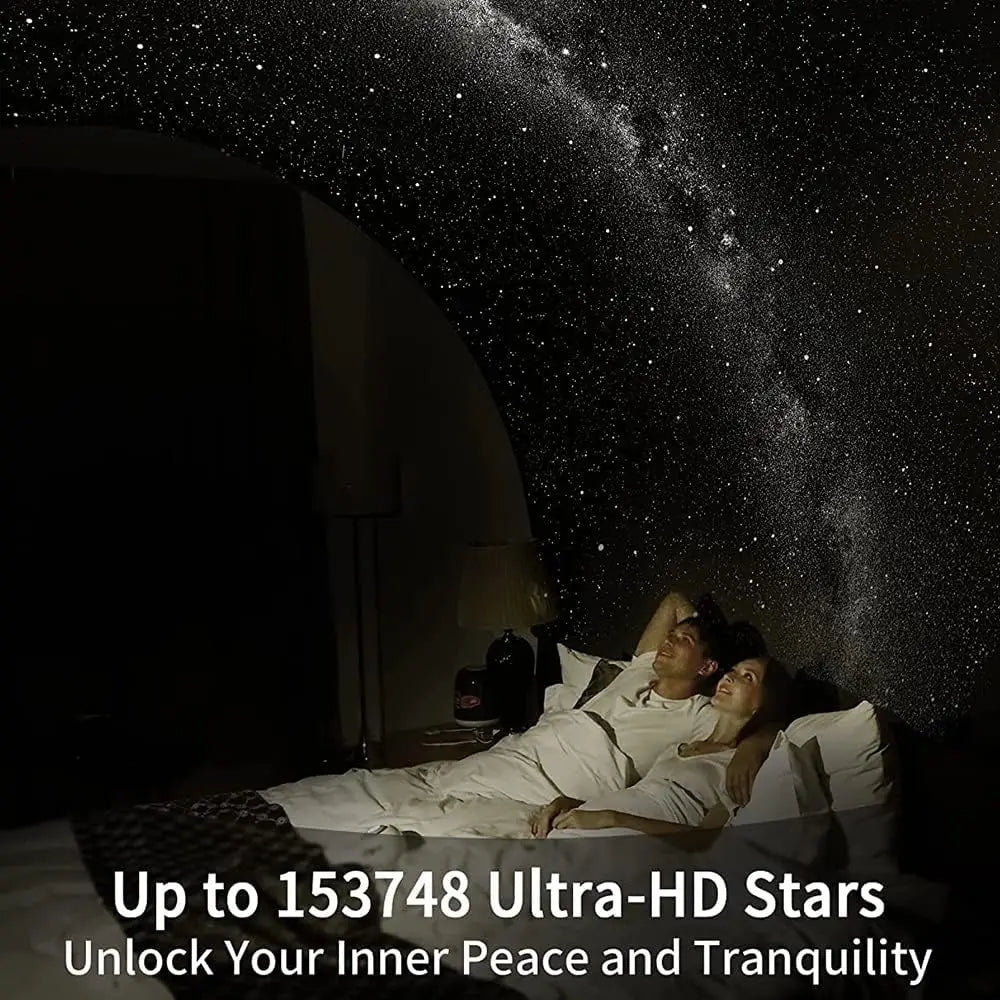 12-in-1 HD Galaxy Projector Night Light – 360° Rotating Star Planetarium Lamp for Kids and Romantic Spaces