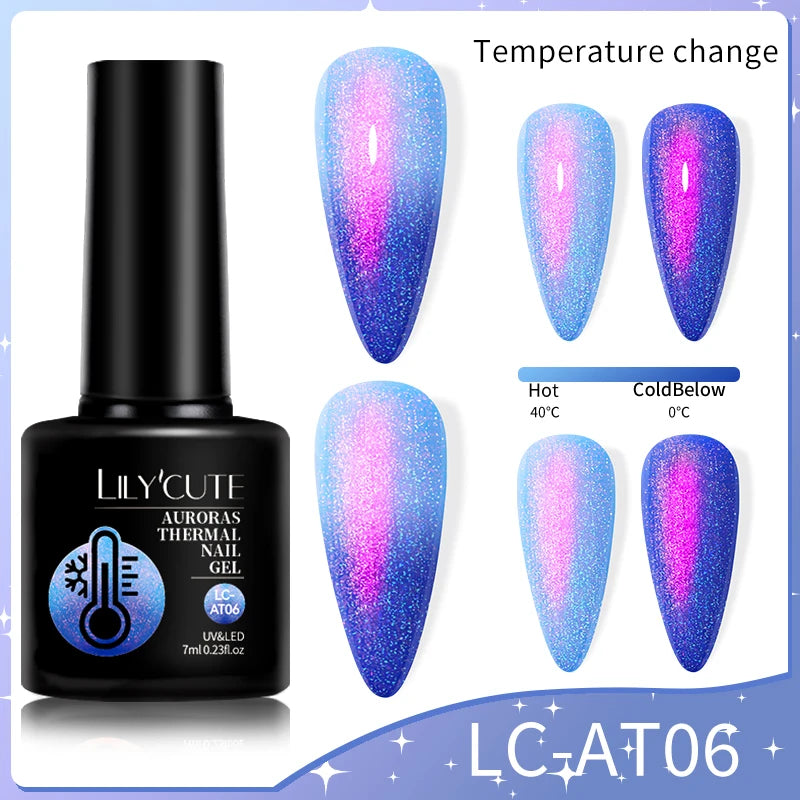 7ml Thermal Color-Changing Gel Nail Polish – Temperature Reactive Vernis with Matte & Bright Effect