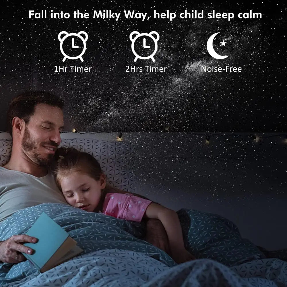 12-in-1 HD Galaxy Projector Night Light – 360° Rotating Star Planetarium Lamp for Kids and Romantic Spaces