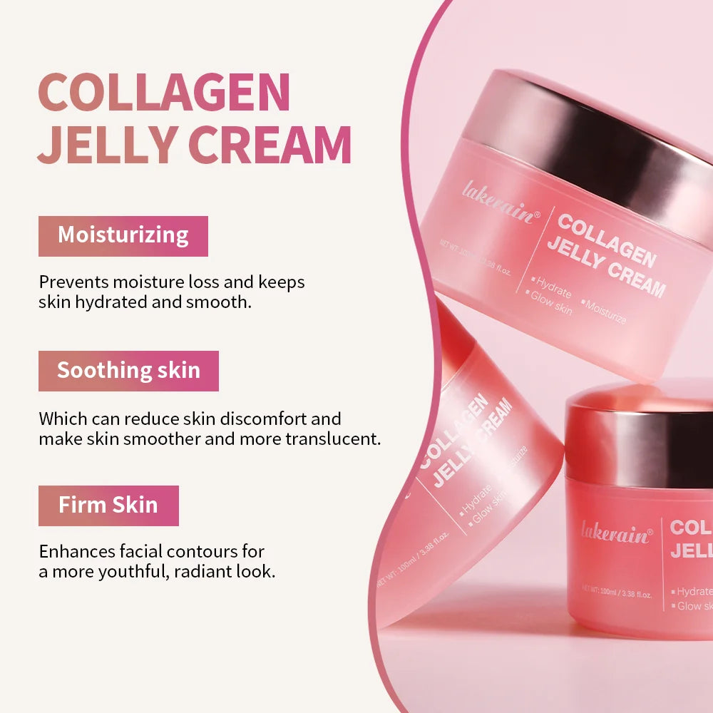 100ml Collagen Jelly Cream – Niacinamide Moisturizing Face Gel for Anti-Aging, Hydration & Firmness