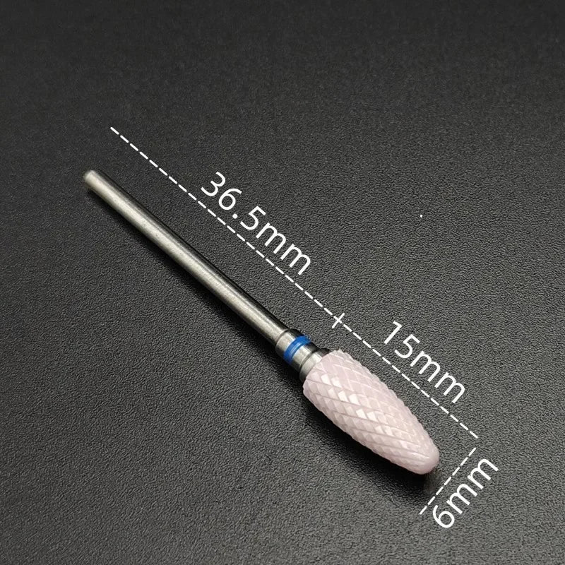 Ceramic Nail Drill Bit – 3/32" Carbide Milling Cutter for Electric Nail Drill, Manicure, Pedicure & Callus Care