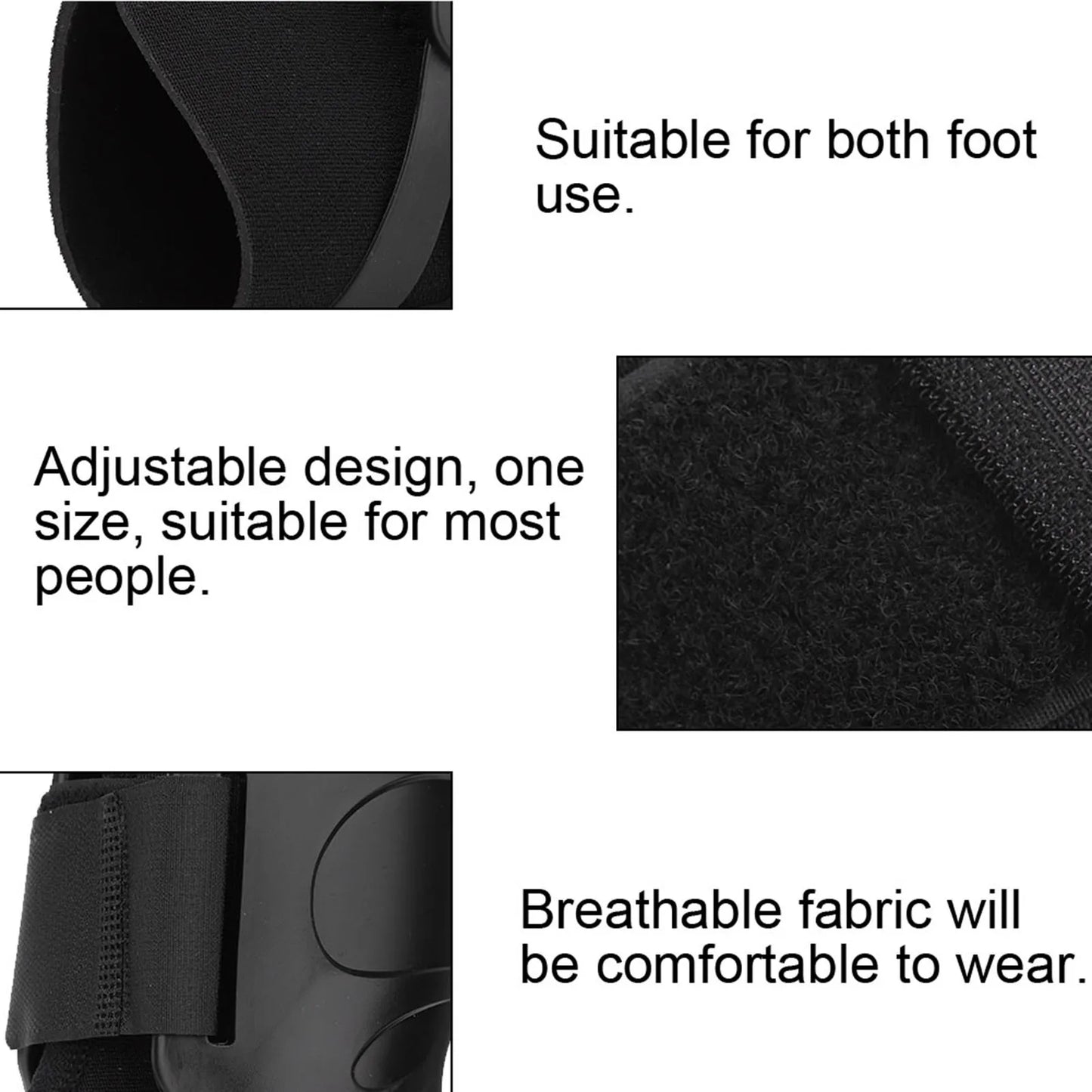 Breathable Ankle Support Brace – Compression Foot Guard Strap for Bone Care and Injury Prevention, Elastic Black Wrap