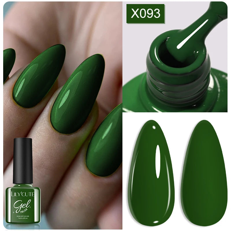 7ml Nail Gel Polish – 125 Solid Colors, Soak-Off UV LED Semi-Permanent Gel for Manicure