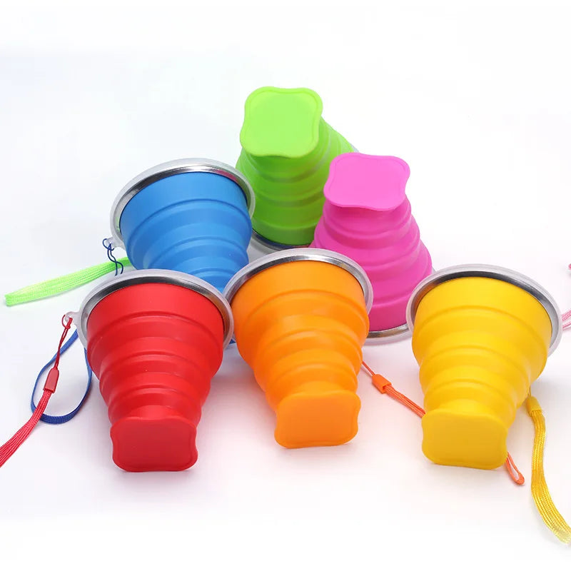 Collapsible Silicone Travel Cup – BPA-Free Foldable Coffee & Water Cup for Outdoor Use