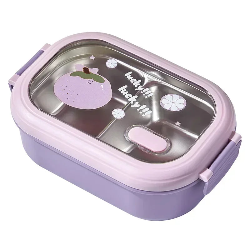Stainless Steel Kids Lunch Box – 1000ml Heatable Bento Food Container with Leakproof Design