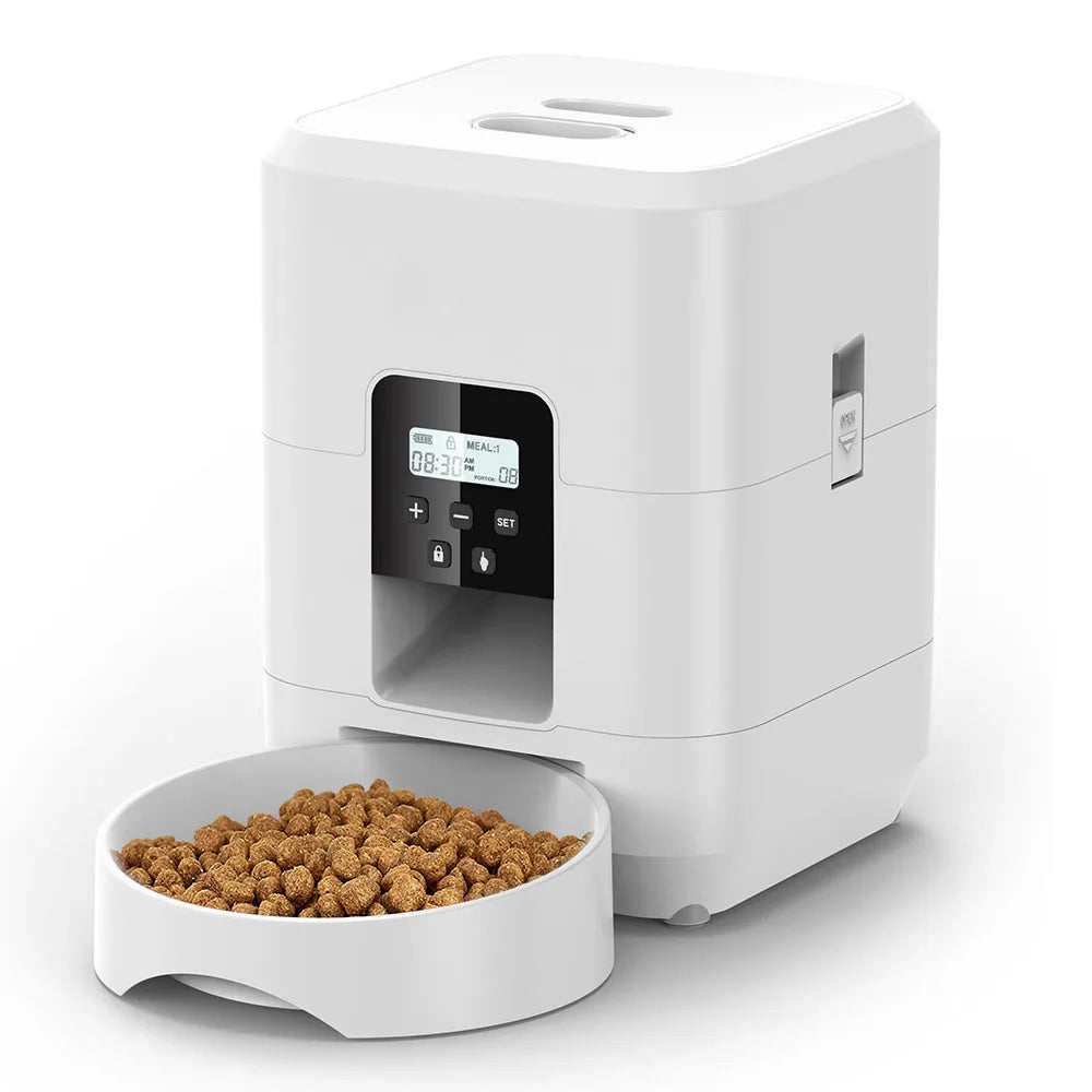 Smart Automatic Pet Feeder with LCD Display – Timed Cat & Dog Food Dispenser, 2L Capacity