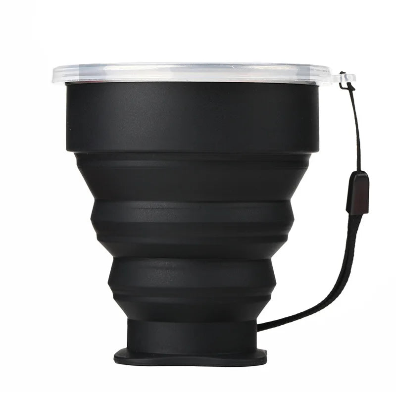 Collapsible Silicone Travel Cup – BPA-Free Foldable Coffee & Water Cup for Outdoor Use