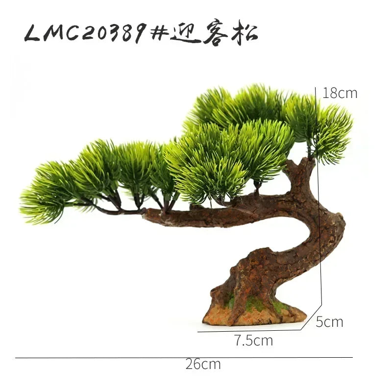 Simulation Aquarium Plant Decoration – Plastic Water Plants, Flowers, Trees, and Rock Accessories for Fish Tank Landscaping