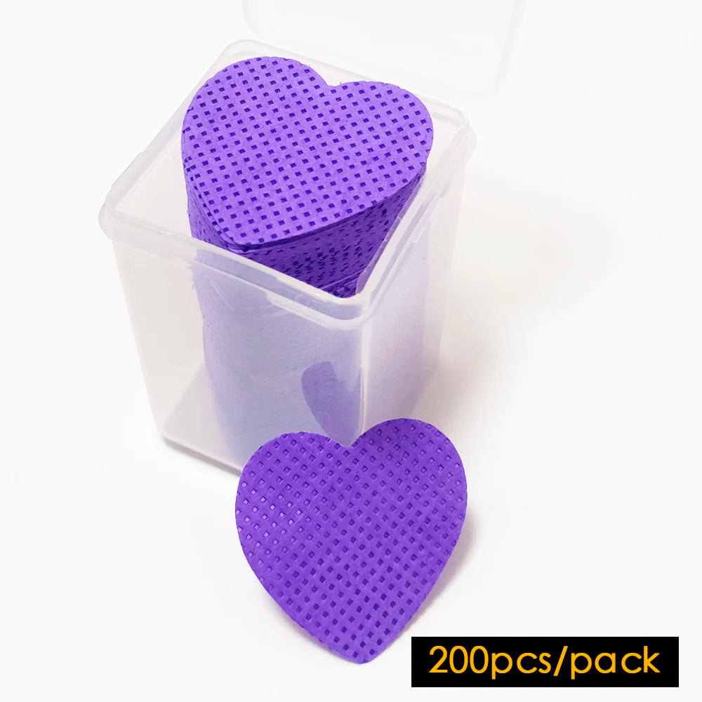 200 Pcs Lint-Free Nail Wipes – Non-Woven Nail Polish Remover Pads for Gel Cleaning, Eyelash Extension & Salon Use