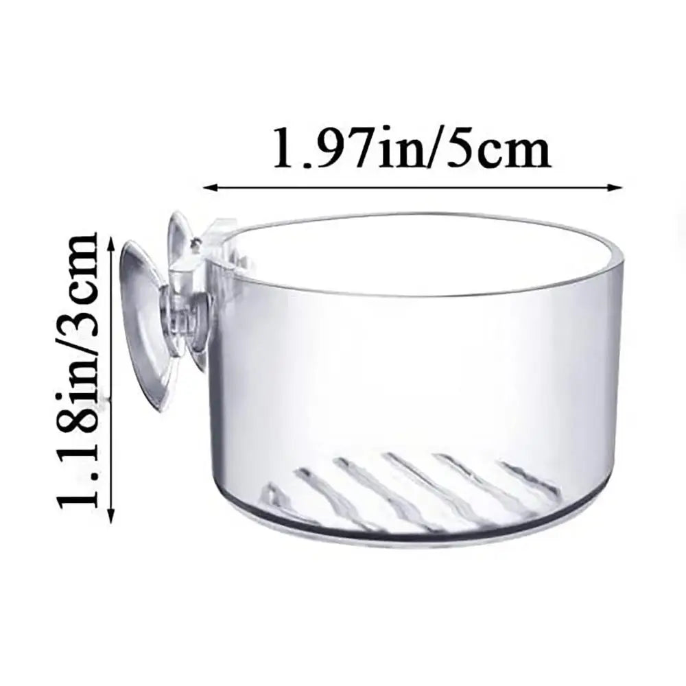 Acrylic Aquarium Planting Cup with Suction Holder – Transparent Aquatic Plant Cylinder Pot for Fish Tank Decoration (5x3cm)