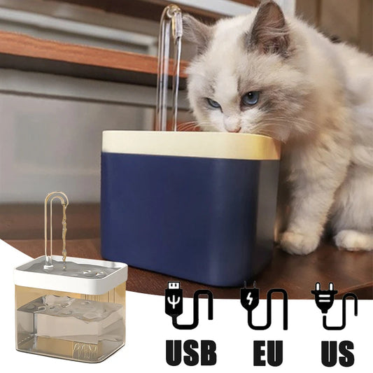 Ultra-Quiet 1.5L Smart Pet Water Fountain – Automatic Cat & Dog Water Dispenser with Burnout Protection Pump