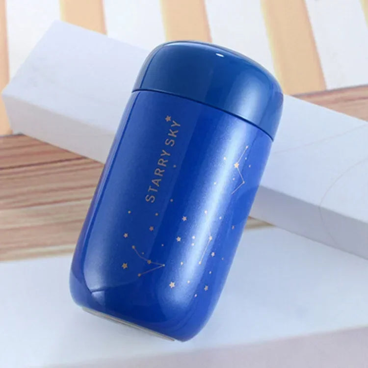 200ML Starry Sky Mini Thermos Bottle – Leakproof Stainless Steel Vacuum Flask Coffee Mug for Travel and Daily Use