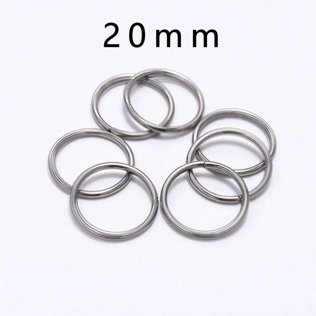 30–200pcs Stainless Steel Split Jump Rings – 3–25mm Open Loop Connectors for DIY Jewelry Making Accessories