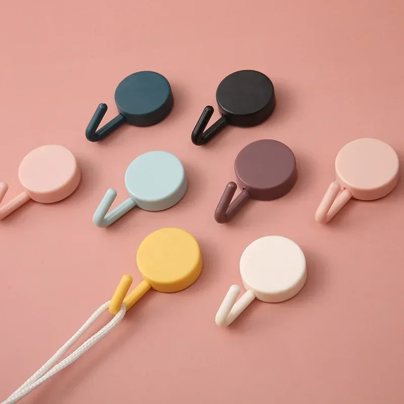 10PCS Strong Self-Adhesive Sticky Hooks – Durable Wall Hooks for Kitchen and Household Storage