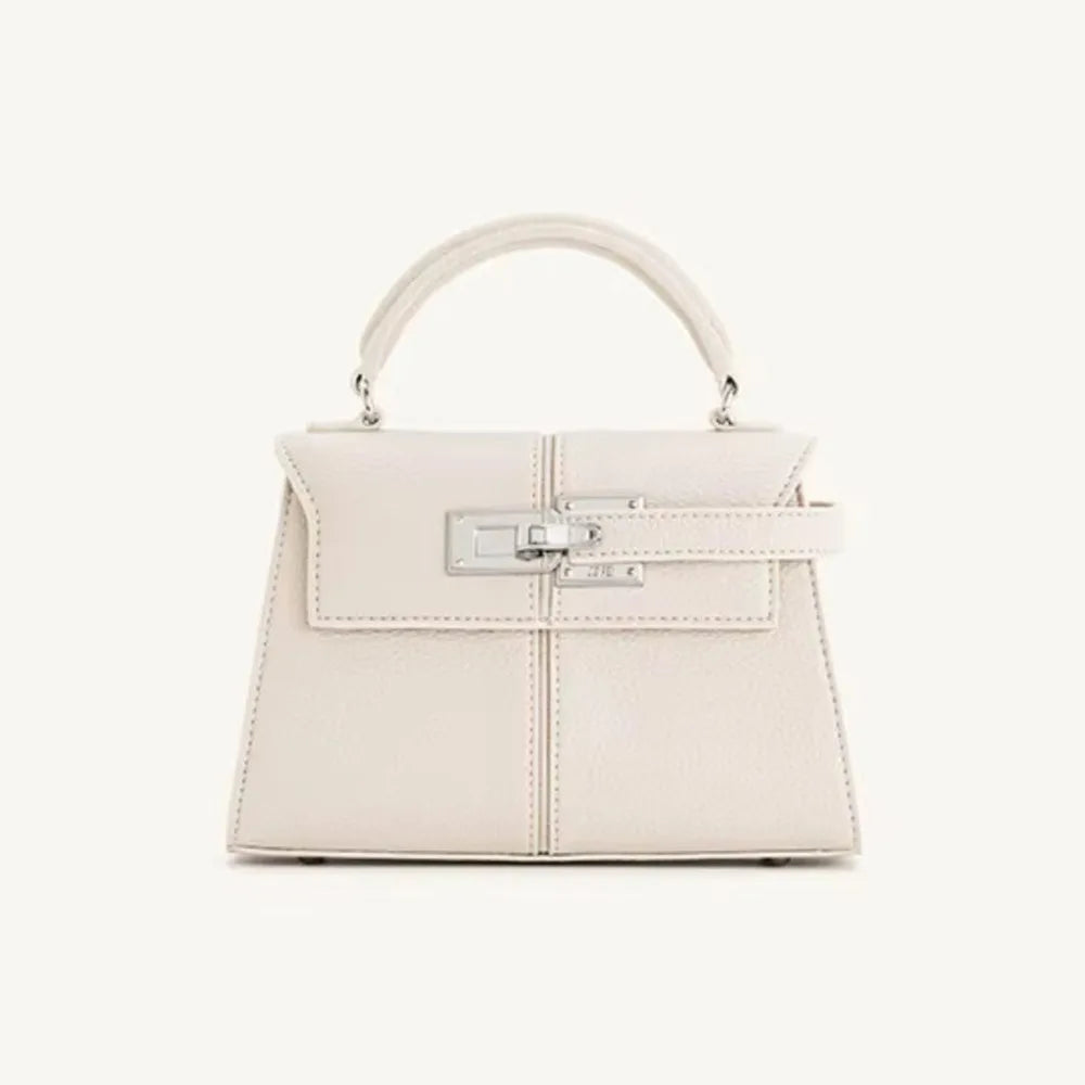 Trapezoidal Crossbody Leather Bag for Women – Versatile PU Top-Handle Handbag, Fashionable Casual Day Clutch Purse