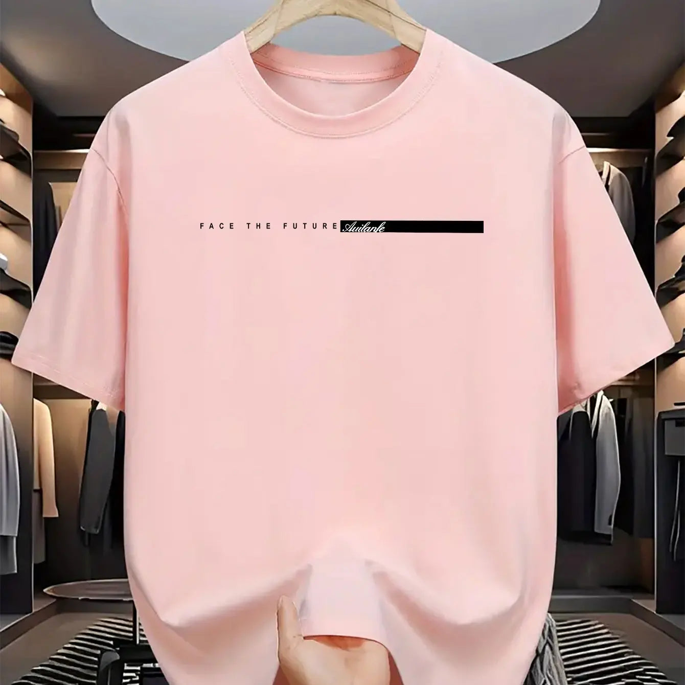100% Cotton Summer Loose Fit T-Shirt – Large Letter Print Round Neck Short Sleeve Tee for Men and Women, High Street Style