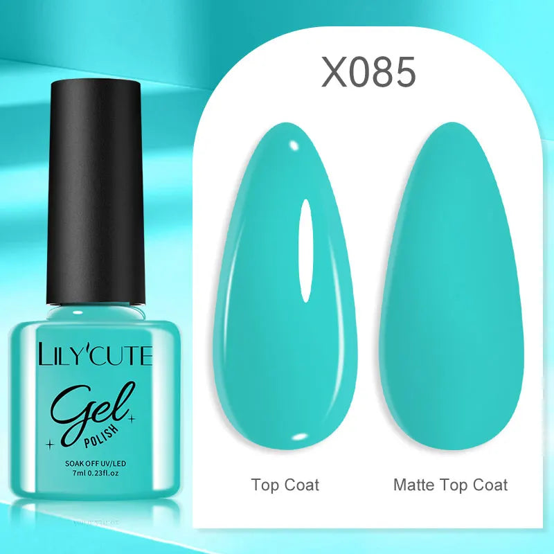 7ml Nail Gel Polish – 125 Solid Colors, Soak-Off UV LED Semi-Permanent Gel for Manicure