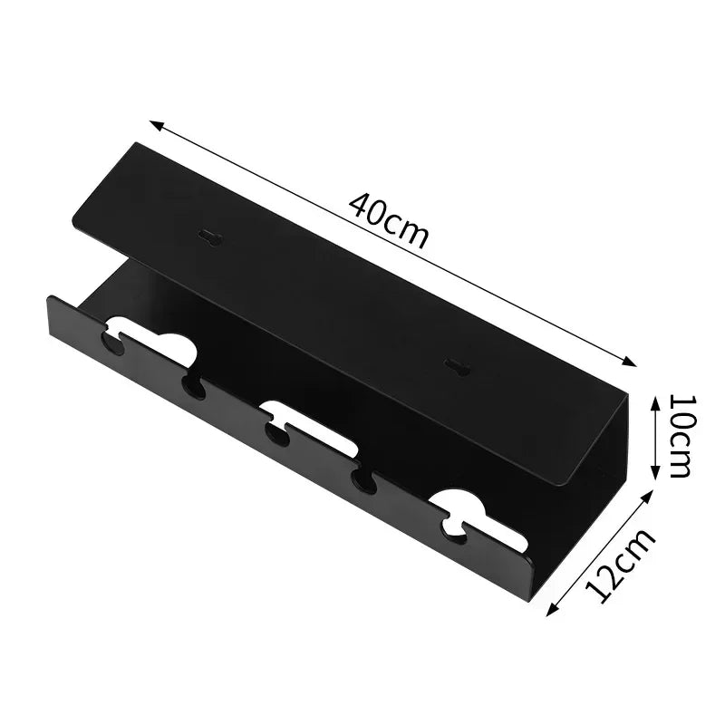 Under Desk Cable Management Tray – Clamp Mount Power Strip Holder with No-Drill Installation, Sturdy & Spacious Organizer