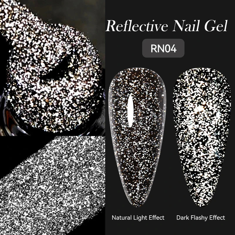 7ml Dynamic Reflective Cat Eye Magnetic Gel – Glitter Soak-Off Nail Polish with 3D Magnet Effect