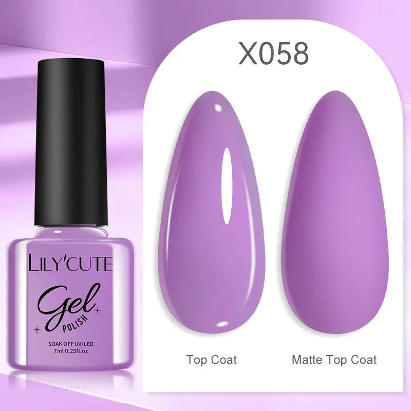 7ml Nail Gel Polish – 125 Solid Colors, Soak-Off UV LED Semi-Permanent Gel for Manicure