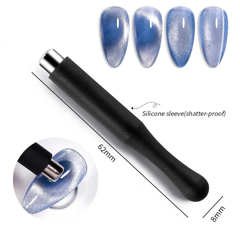 7ml Dynamic Reflective Cat Eye Magnetic Gel – Glitter Soak-Off Nail Polish with 3D Magnet Effect