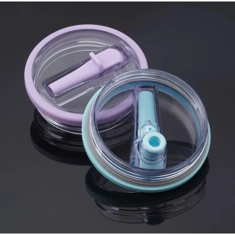 40oz Spill-Proof Lid with Spiral Straw Cover – Creative, Eco-Friendly Replacement Lid for Stanley Cup Accessories