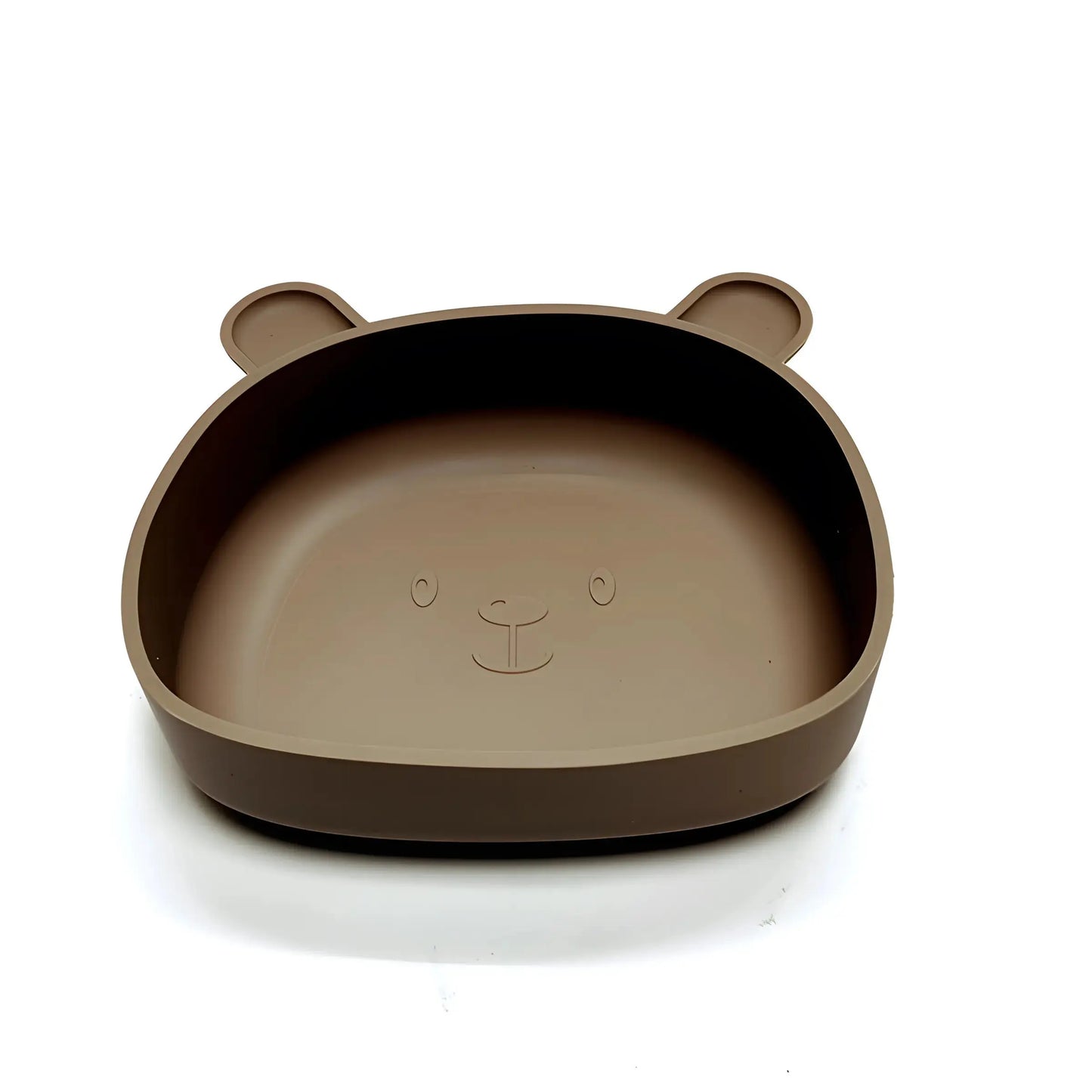 Bear-Shaped Silicone Suction Plate for Babies – Anti-Scald, Fall-Proof Cartoon Dinner Bowl for Toddlers and Kids