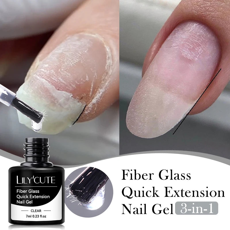 6-in-1 HEMA-Free Hard Gel Nail Polish – Clear Self-Leveling Nail Extension & Reinforcement Builder Gel (8ml)