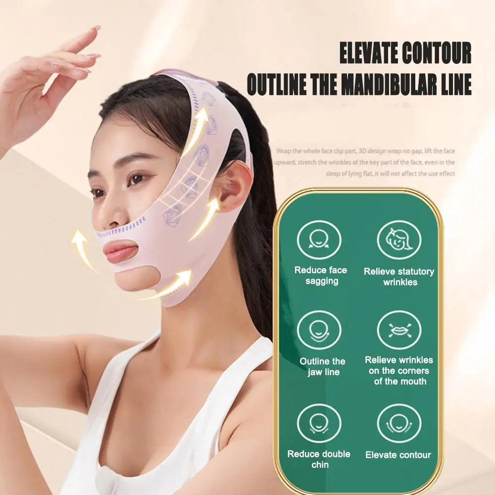 V-Line Lifting Chin and Cheek Slimming Band – Face Shaping Strap for Firming and Anti-Wrinkle Care
