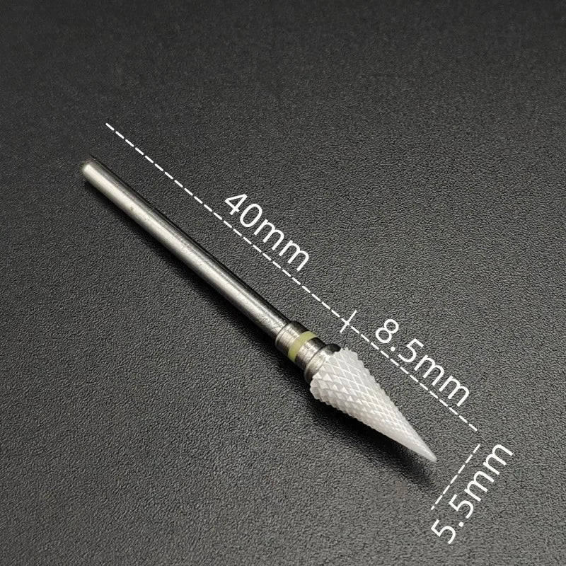 Ceramic Nail Drill Bit – 3/32" Carbide Milling Cutter for Electric Nail Drill, Manicure, Pedicure & Callus Care