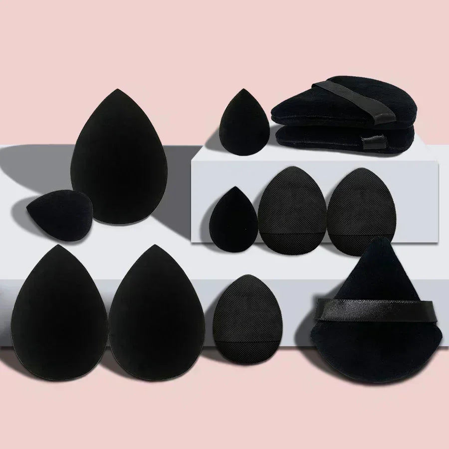 12/14-Piece Makeup Sponge Set – Latex-Free Cosmetic Puffs & Beauty Blenders for Foundation, Powder, and Wet/Dry Use