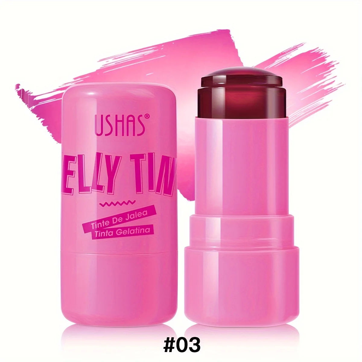 4-in-1 Jelly Blush Stick – Lip Balm, Blush, Eyeshadow & Gloss Multi-Use Makeup
