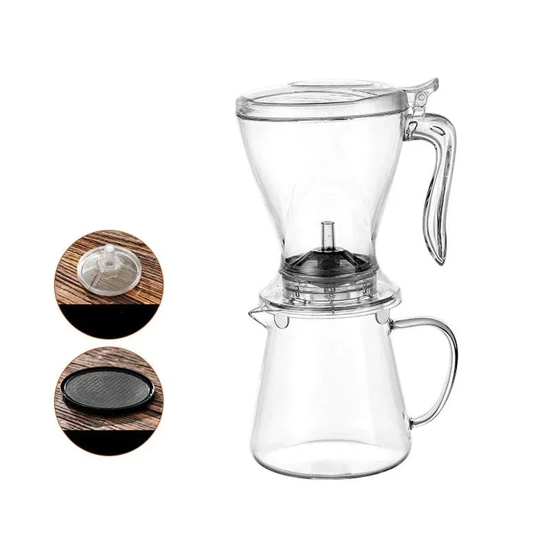 600ml Pour Over Coffee Dripper – Hand Brew Espresso Pot with Reusable Filter for Tea & Coffee