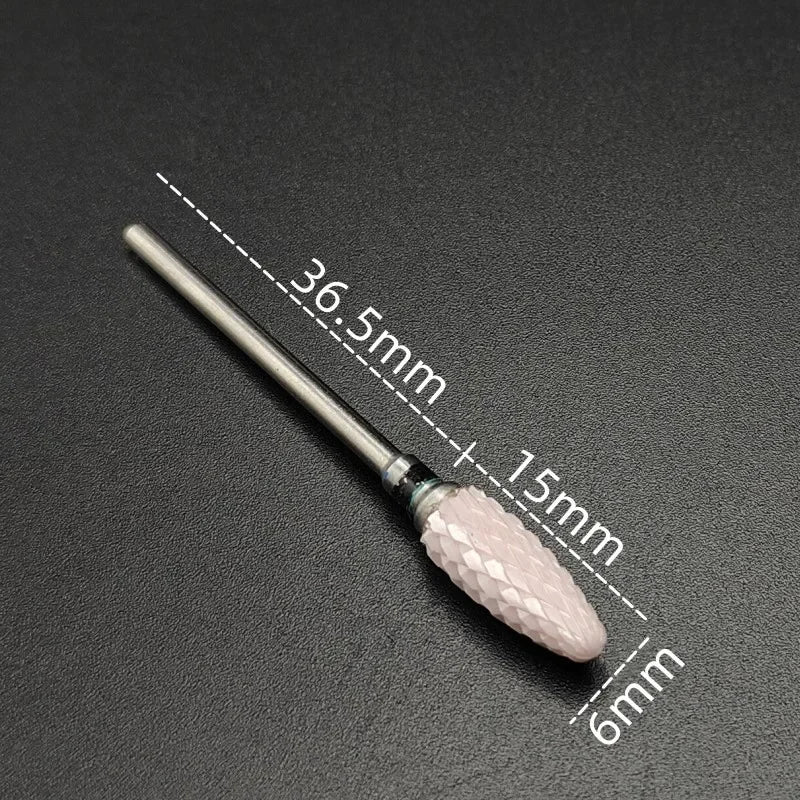 Ceramic Nail Drill Bit – 3/32" Carbide Milling Cutter for Electric Nail Drill, Manicure, Pedicure & Callus Care