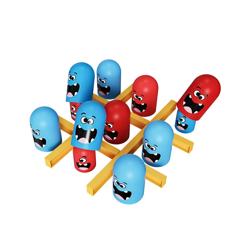 Tic Tac Toe Nesting Doll Game – Interactive Logic Toy for Kids and Family Fun