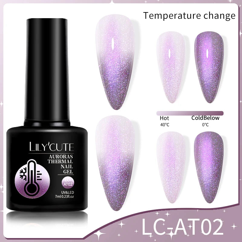7ml Thermal Color-Changing Gel Nail Polish – Temperature Reactive Vernis with Matte & Bright Effect
